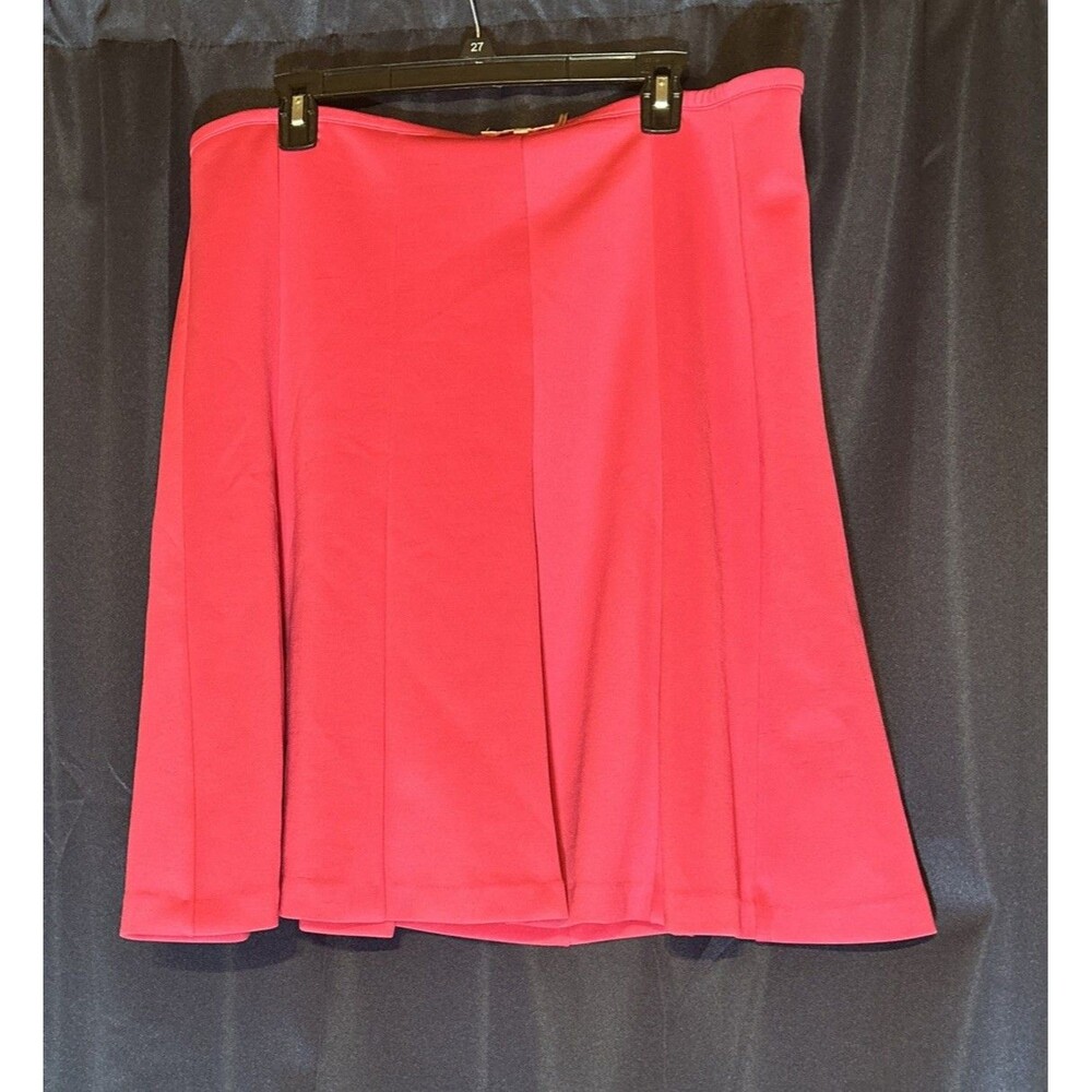 Calvin Klein Hot Pink Flare Skater Mini Skirt - Plus Size 16W Barbiecore Scuba